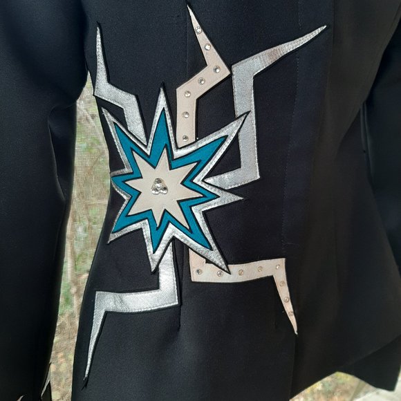 Berry Fit Women's XS / S Black Western Pleasure Horsemanship Showmanship Jacket - Picture 3 of 6